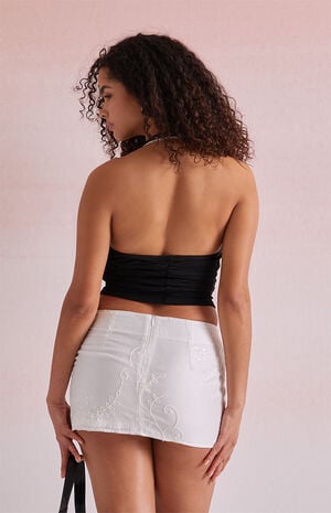 Embroidered Micro Mini Skirt image number 4