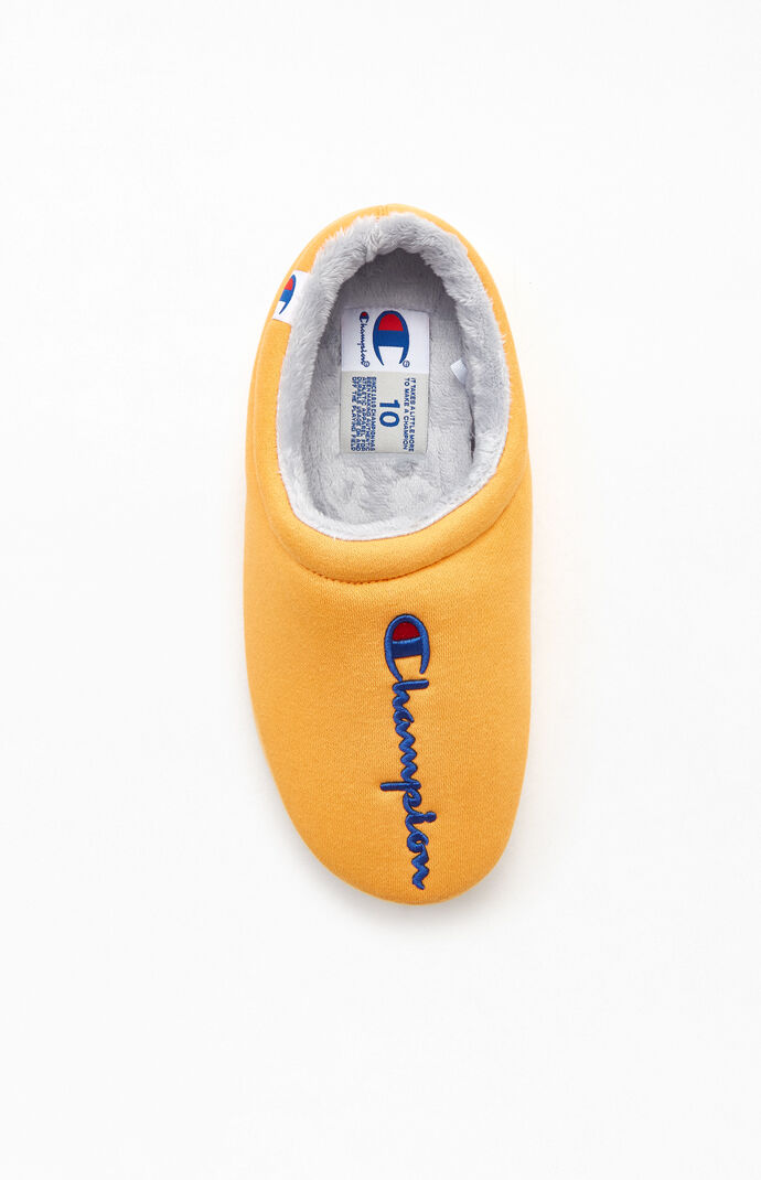 Champion Gold Shuffle Script Slippers 