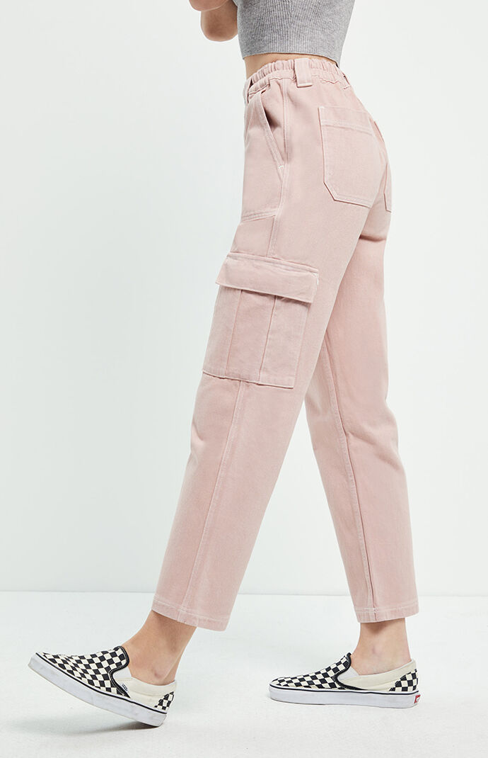 dark pink cargo pants