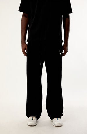 Diagonal Open Hem Relaxed Sweatpants image number 2