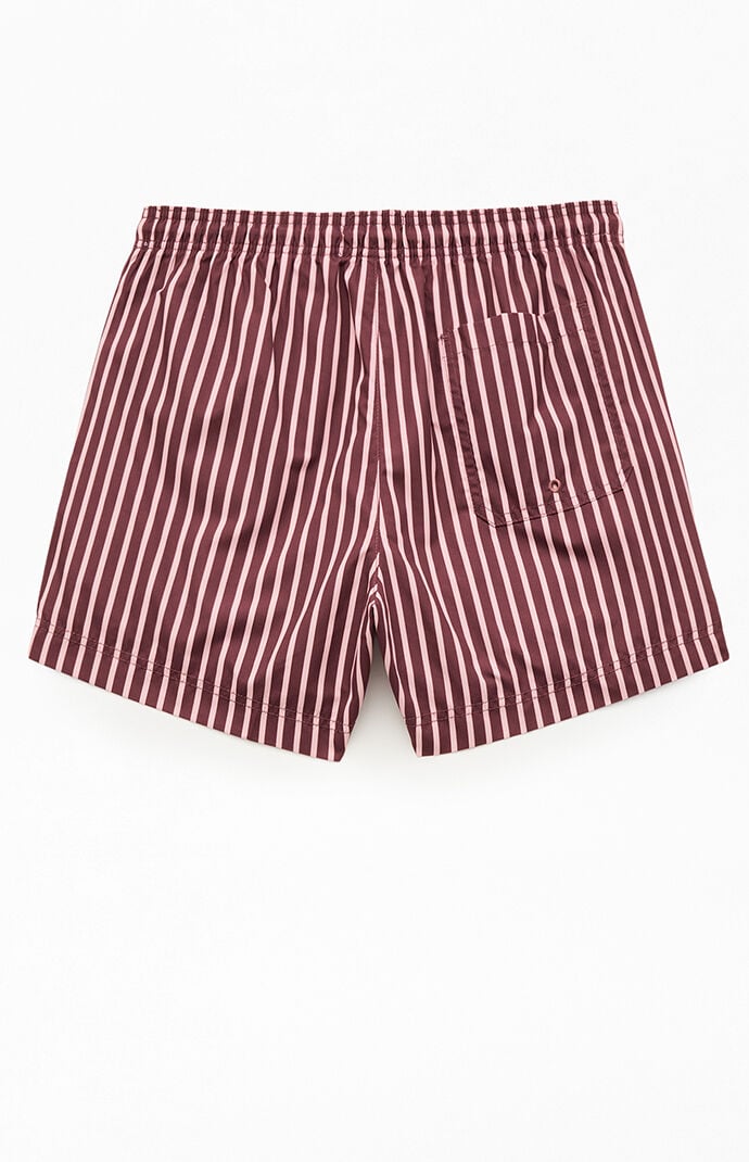Pacsun Cherry Striped 4.5" Swim Trunks