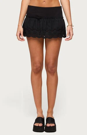 Iriana Peplum Eyelet Mini Skort image number 1