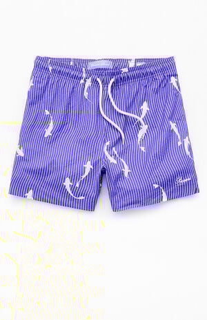 Koi Striped 4.5" Swim Trunks