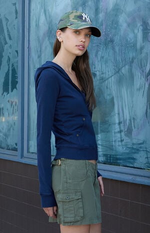 Navy Christy Zip Up Hoodie image number 2