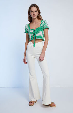 Lace Up Crochet Sweater image number 4