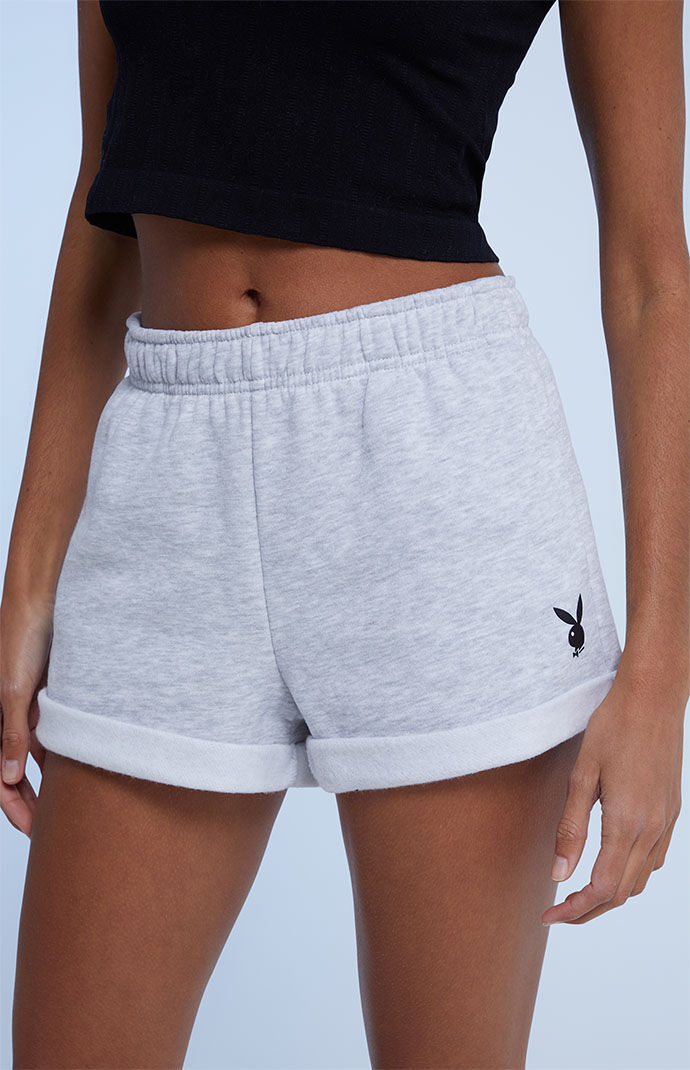 Playboy By PacSun Bunny Rolled Sweat Shorts | PacSun