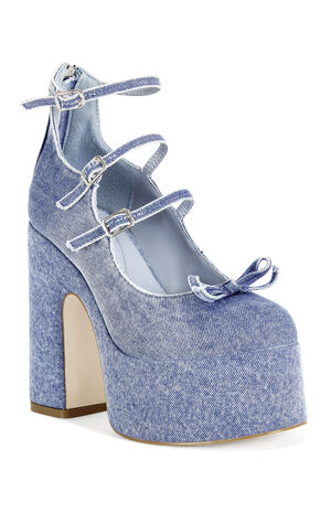 Women's Sprout Denim Platform Heels image number 2