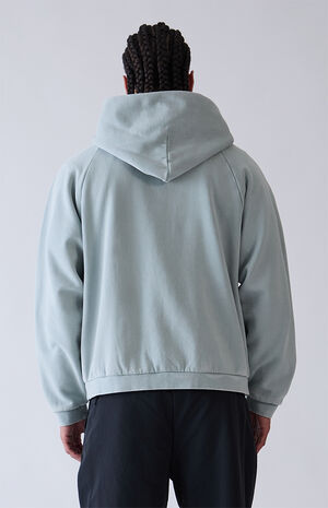 Blue Raglan Sport Fleece Hoodie image number 4
