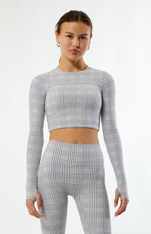 Active Plaid Long Sleeve Top image number 1