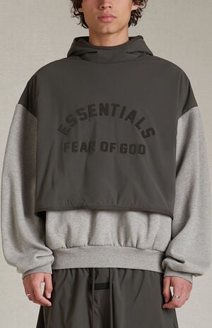 Nylon Fleece Hooded Sweatshirt image number 2