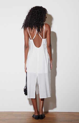 Rosette Linen Midi Dress image number 4