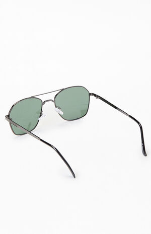 Black Carter Aviator Sunglasses image number 2