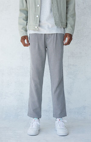Brown Checkered Menswear Trousers image number 1