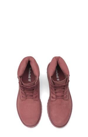 Women's Red Premium 6inch Waterproof Lace-Up Boots image number 2