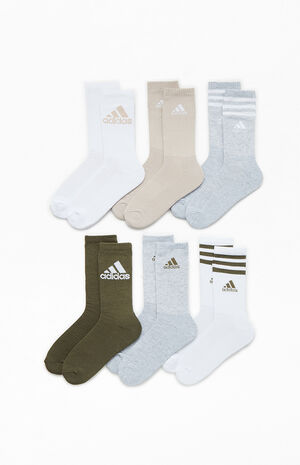 6 Pack Mixed Crew Socks image number 1