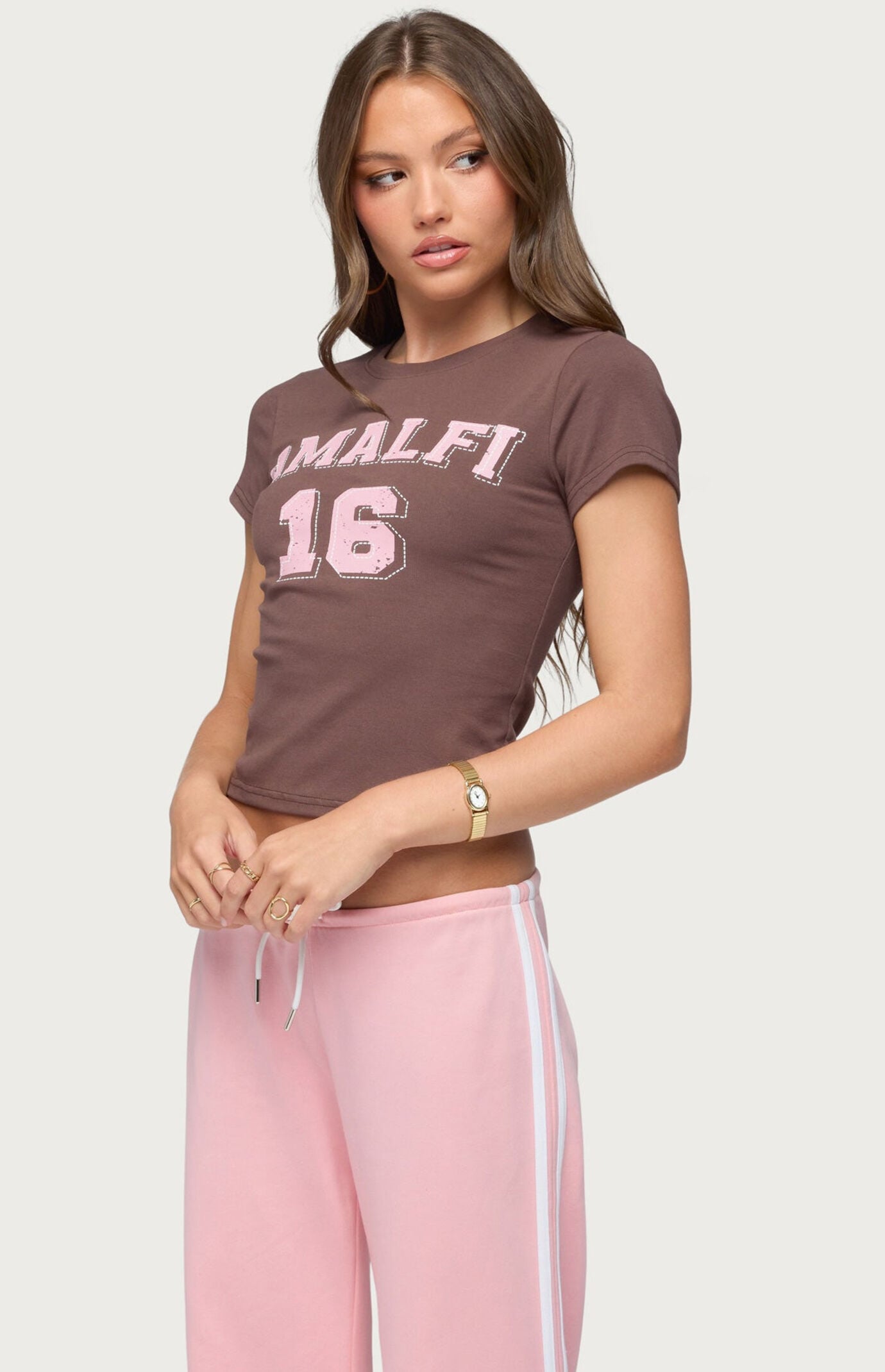 Edikted Amalfi Contrast T-Shirt