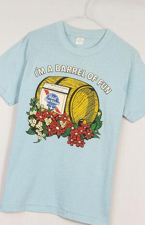 Upcycled Pabst Blue Ribbon T-Shirt image number 2