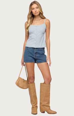 Milena High Rise Denim Shorts image number 5