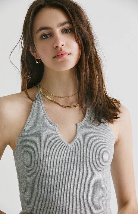 Notch Neck Halter Top