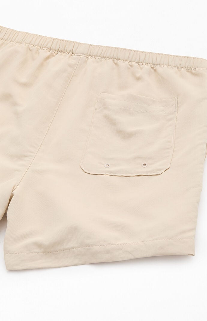 Pacsun Baggy Oatmeal 4.5" Swim Trunks