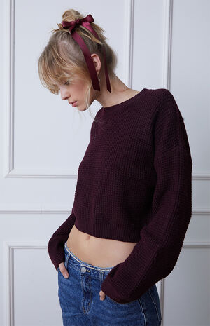 Eco Clover Waffle Knit Sweater image number 2