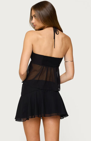 Jettie Sheer Chiffon Split Front Top image number 2