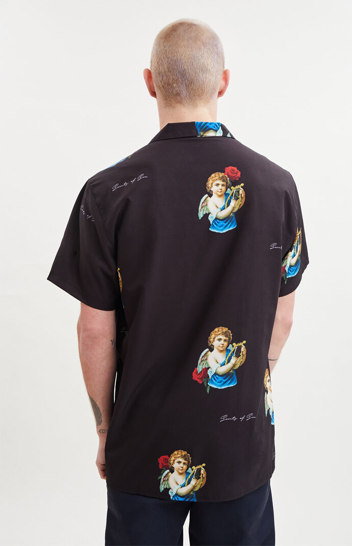 Angel Short Sleeve Button Up Shirt