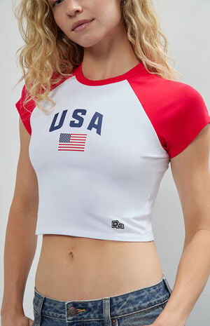 USA Homerun Cropped T-Shirt image number 5