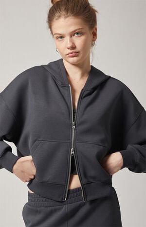 Active Sweat Alta Modal Cropped Zip Up Hoodie image number 5