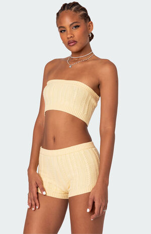 Raegan Cable Knit Bandeau Top image number 3