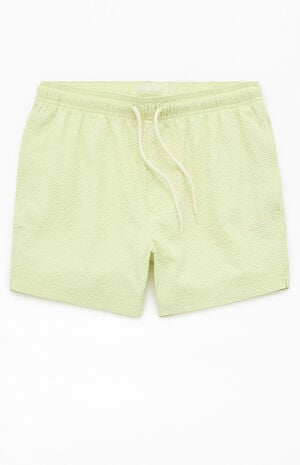 Sea Foam Seersucker 4.5" Swim Trunks image number 1