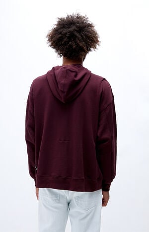 Eco Maroon Shapes Graphic Bubble Hoodie image number 4
