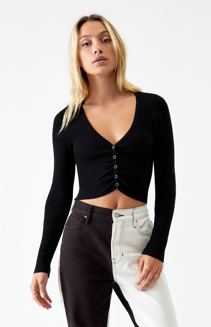 pacsun cropped cardigan