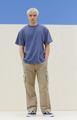Olive Baggy Cargo Pants image number 1