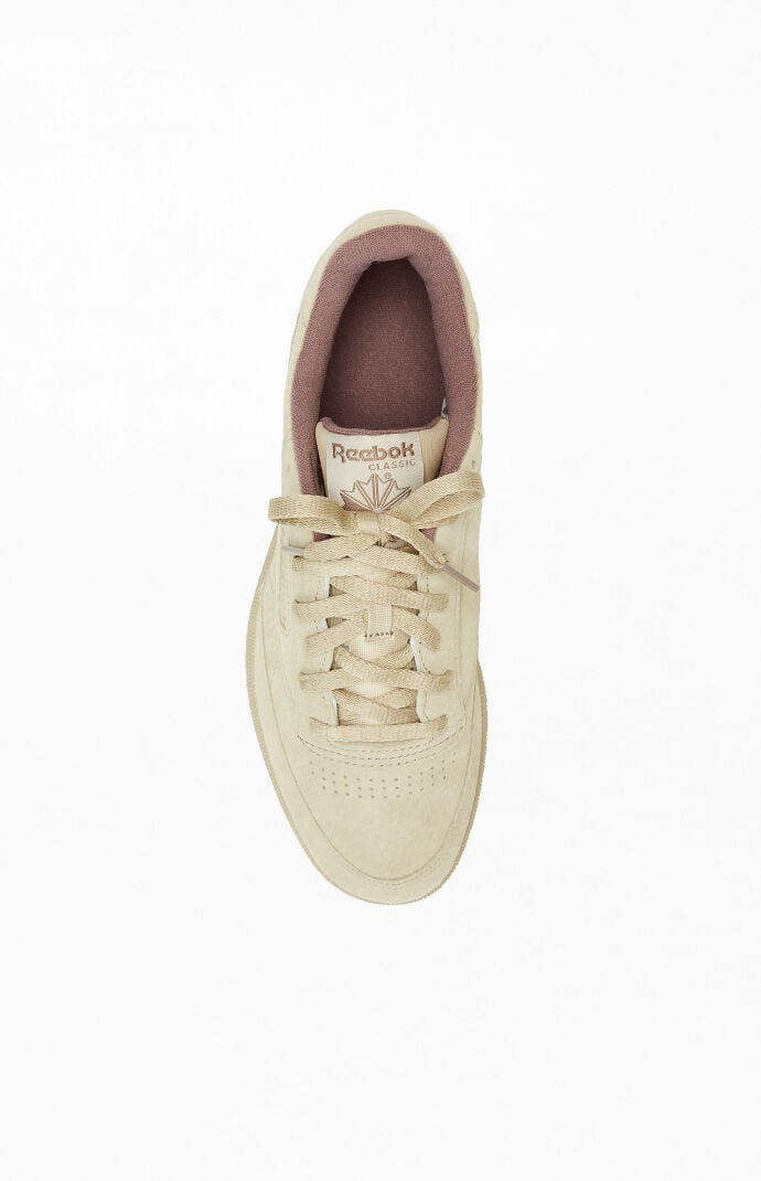 Reebok Beige Club C 85 Smooth Suede Shoes PacSun