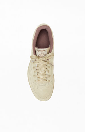 Beige Club C 85 Smooth Suede Shoes image number 5