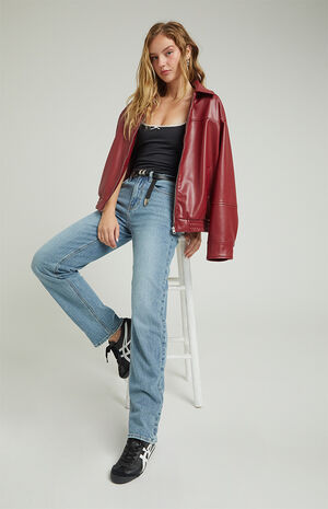 Stretch Medium Indigo '90s Boyfriend Jeans image number 2