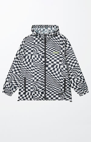 Packable Warped Checkerboard Windbreaker image number 1