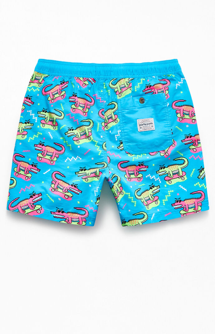 8 Bit Gator Boy 16" Swim Trunks