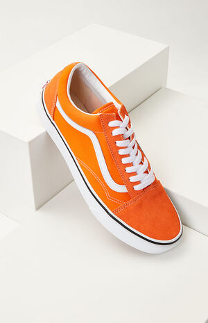 vans orange white