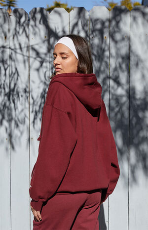 Burgundy Christy Full Zip Hoodie image number 5