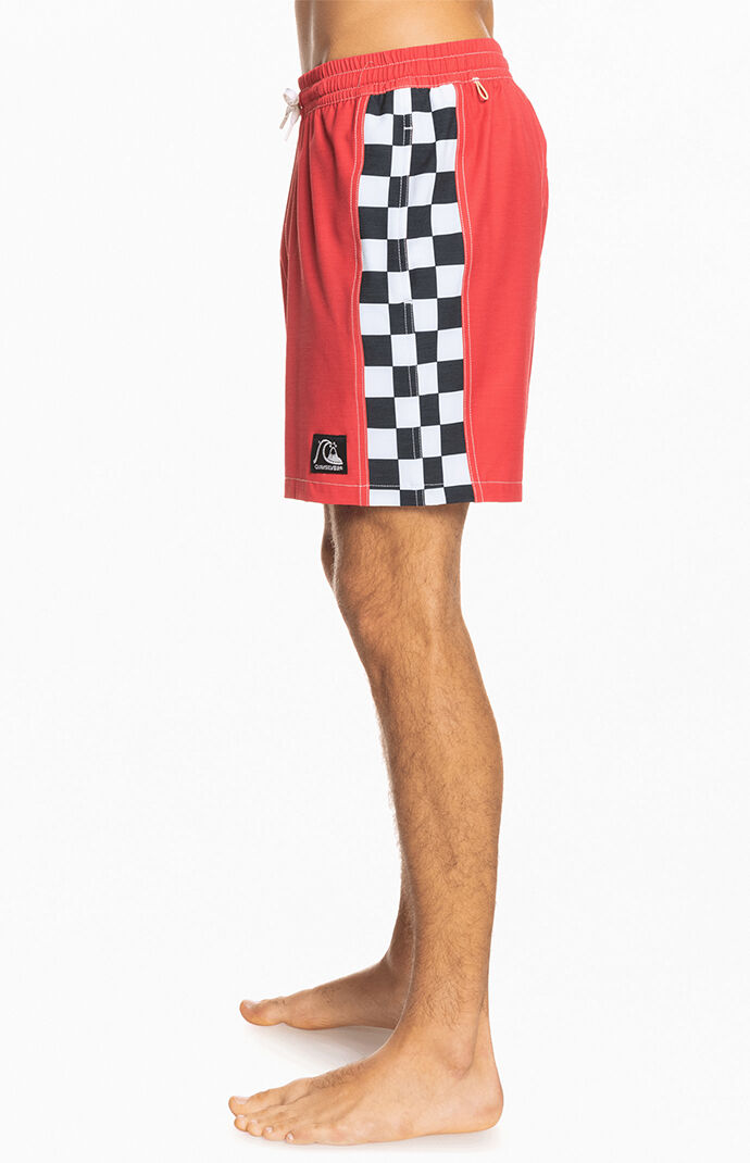 Red Checker Arch 17" Swim Trunks