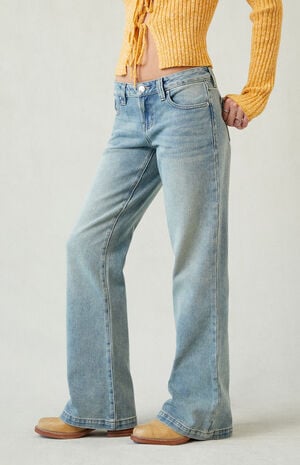 Charlie Low Rise Baggy Bootcut Jeans Light Blue