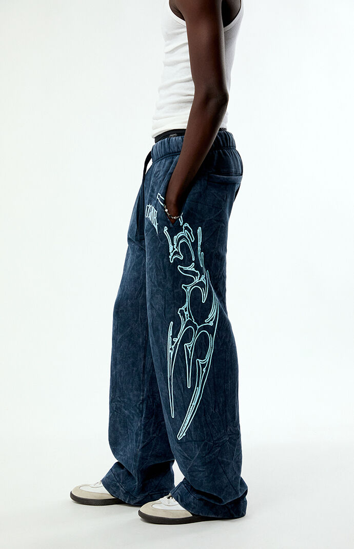 Nightlab x Pacsun Washed Navy Night Moon Baggy Sweatpants | Pacsun
