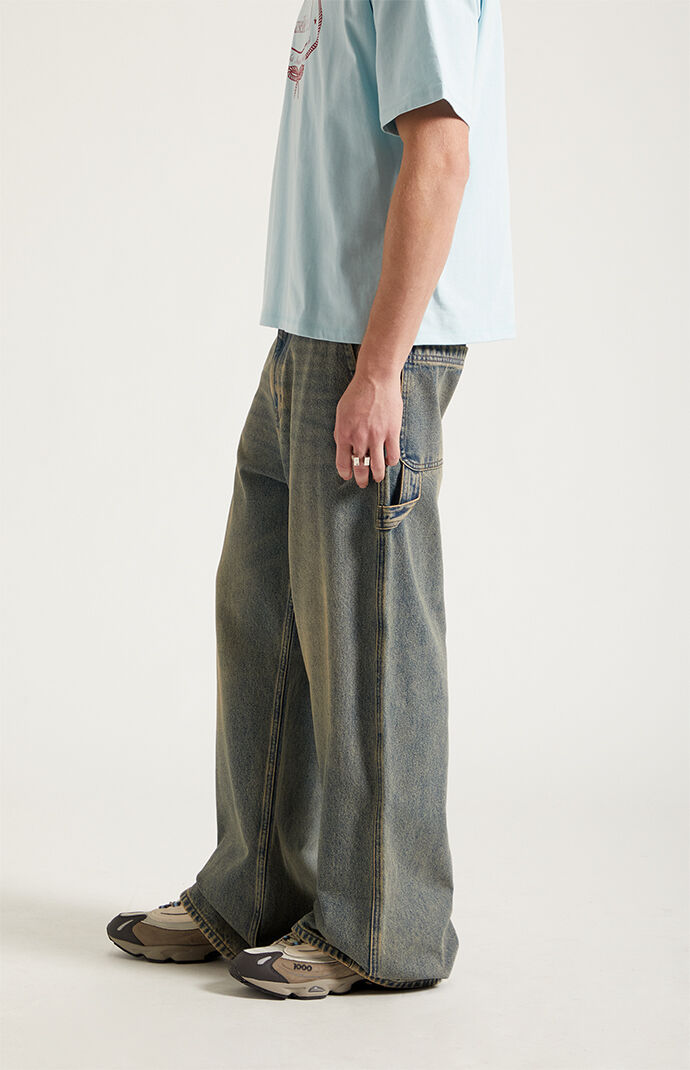Pacsun Dylan Baggy Jeans Carpenter Medium Blue Tint | Pacsun