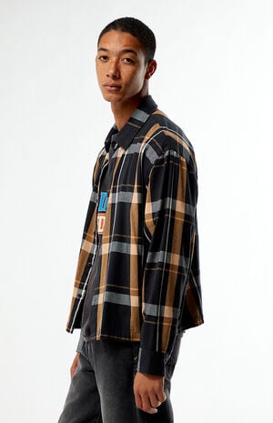 Black And Tan Long Sleeve Classic Flannel Shirt image number 3