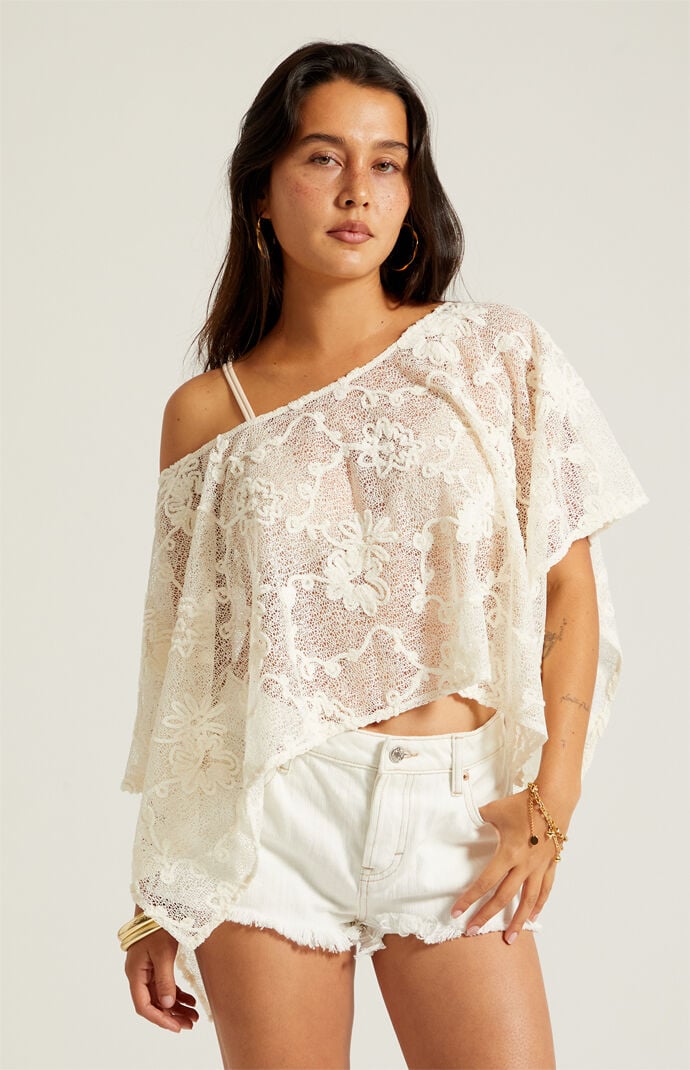 Beverly and Beck India Floral Poncho