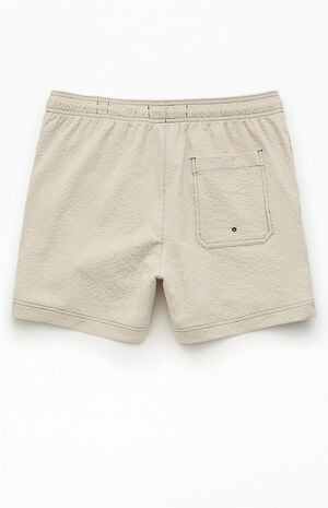 Cursive Contrast Stitch 4.5" Swim Trunks image number 2