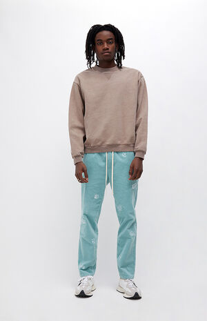 Embroidered Corduroy Trouser Pants image number 4