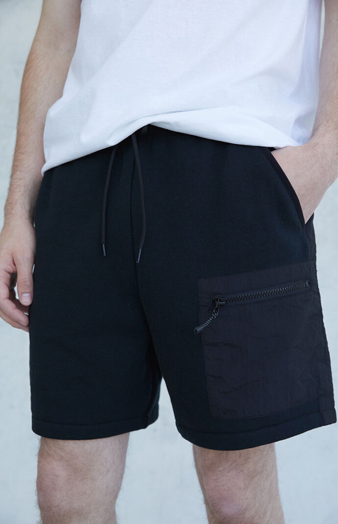 Fleece Nylon Mixed Sweat Shorts